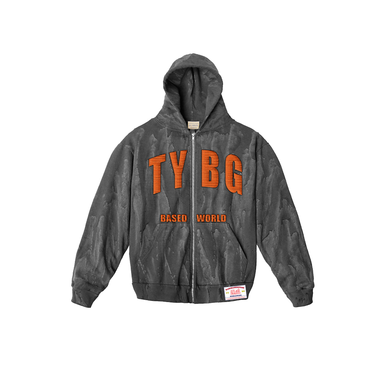 Lil B TYBG Basedworld Zip Orange Hoodie – BASEDWORLD